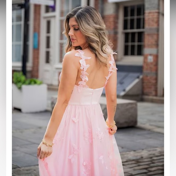 NWT Antonio Melani xBreast Cancer Awareness Capsule Mely Satin Embroidered Dress - Picture 8 of 16